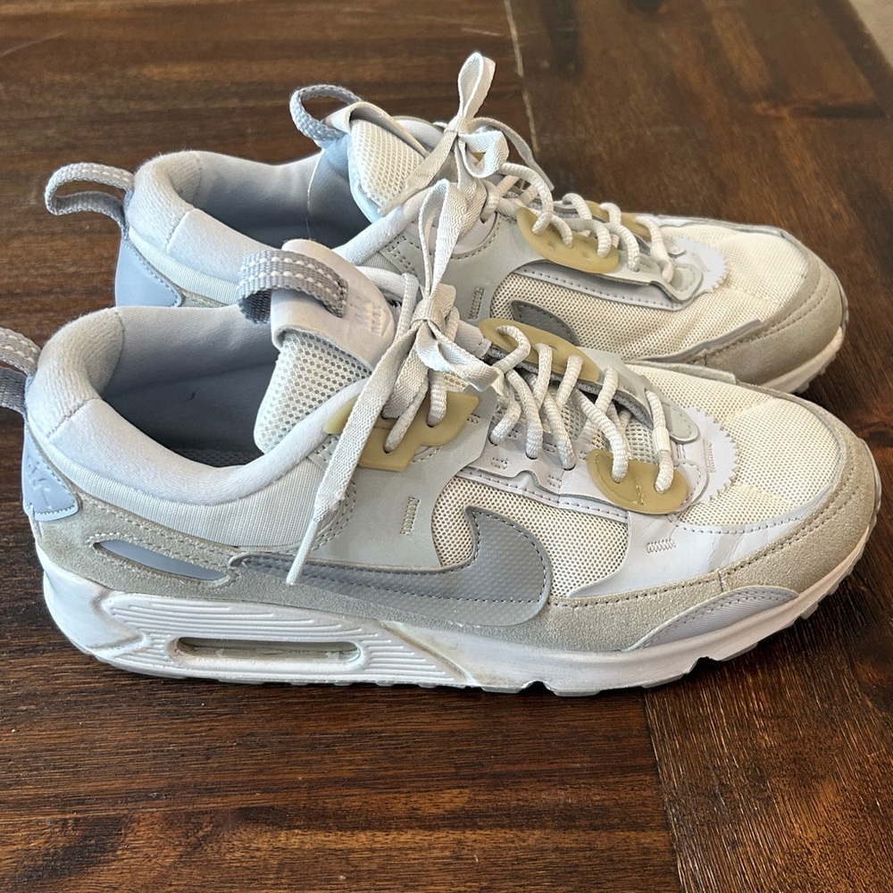 Women’s Nike Air Max 90 Futura White Pure Platinum Shoes Size 8